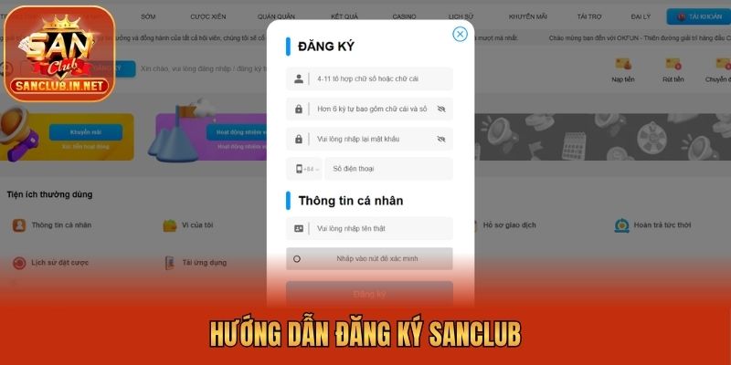 Hướng dẫn đăng ký Sanclub