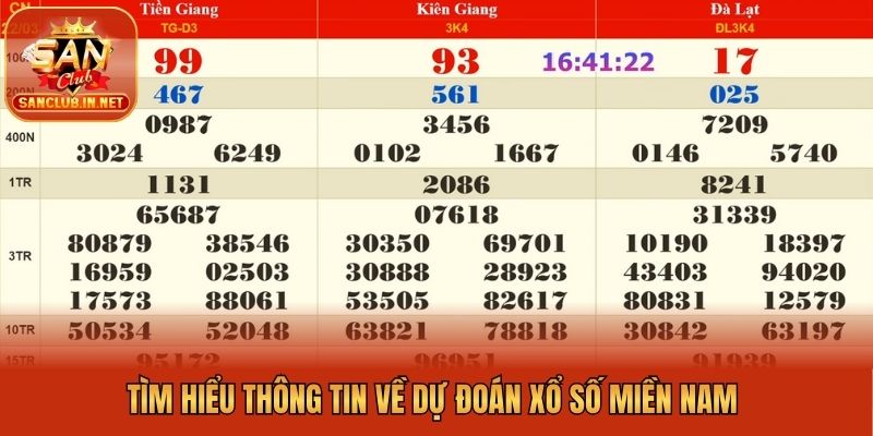 Tìm hiểu thông tin về dự đoán xổ số miền Nam 